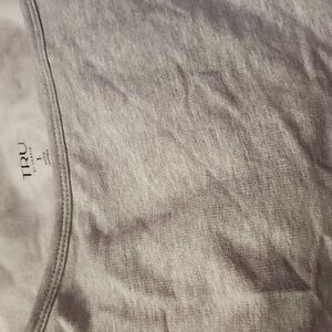 Heather Grey off shoulder fleece top